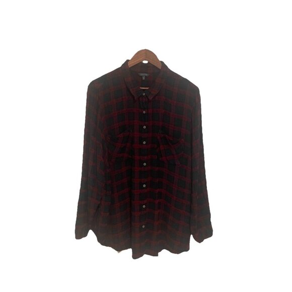 Lucky Brand Tops - Lucky Brand Button Down Long Sleeve Plaid Flannel Women’s Size 3X